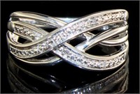 Genuine Diamond Accented Designer Ring