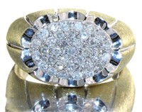 Kentucky Cluster 1.00 ct Gent's Diamond Ring