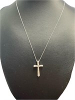 Elegant Simple Cross Diamond Necklace