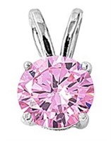 Round 2.00 ct Pink Sapphire Solitaire Pendant
