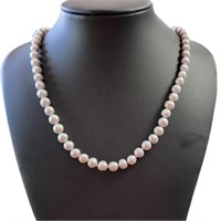 Genuine 24" Gray  Cultured Pearl Necklace