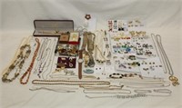 Large Costume Jewelry Lot with some Sterling