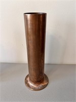 Copper Tube Vase 10 1/2\"T