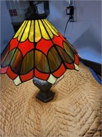 Orange stain glass lamp