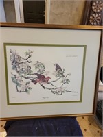 Purple Finch framed picture