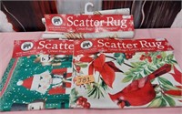 43 - NEW WMC LOT OF 3 CHRISTMAS SCATTER RUGS (J81)