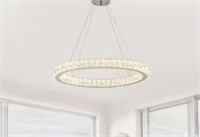 LED Pendant Light with Clear Crystals