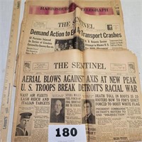 3- 1940's and 50's Newspapers