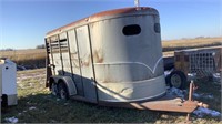 1992 W-W horse trailer 15’, no title, bill of sale