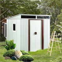 FRANSOUL 6ftx5ft Metal Shed with Window  Lockable