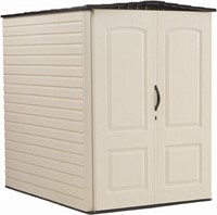 Rubbermaid 5x6 Ft Resin Storage Shed  Sandstone