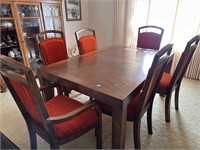 Table and Velvet Chairs set