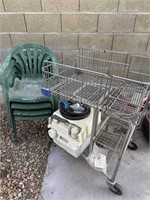 Metal Cart with Misc