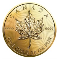 RCM .9999 Fine Pure Gold Maple Leaf Coin, Sealed &