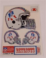 New England Patriots 1989 NFL U-SEAL-IT Vintage St