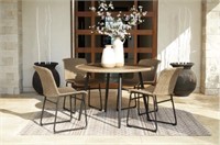 ASHLEY AMARIS 5PC OUTDOOR DINING TABLE & 4 CHAIRS