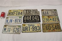 1940s-80s Virginia License Plates
