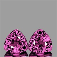 Natural Premium Violet Pink Sapphire Pair {Flawles