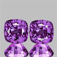 Natural Premium AAA Violet Sapphire Pair {Flawless