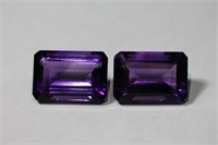 Natural Purple Amethyst 22x15 MM Pair (Flawless-VV
