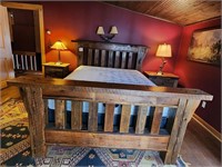 Upscale, rustic Q bed from Retreat Home w/..,