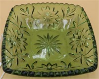 Green Etched Candy Dish