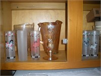 Contents of Cupboard  - Jeannette Iris Vase