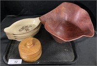 Pfaltzgraff Dishes, Wooden Trinket Box, Wooden