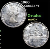 1960 Canada Silver Dollar $1 Grades Select+ Unc