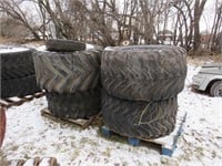 (4) USED FLOATER TIRES FOR 20" RIMS  / NO RIMS
