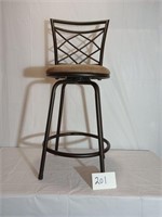 Metal Bar Stool with Padded Seat Very Clean