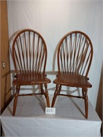 Spindle Back Chairs High Back pair of two