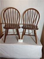Spindle Back Chairs Short Back Very Good Condition