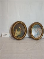 Set of Framed Oval Prints