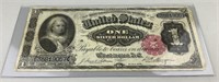 1891 $1 Silver Certificate Note.