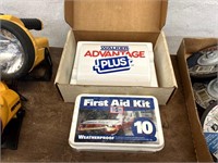 MUFFLER NOTE PAD ADVERTISMENT AND FIRST AID KIT