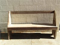 Primitive Wood Bench 33" T x 59" W x 15 1/2" D
