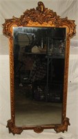 46 1/2" Ornate Brown / Gold Framed Mirror