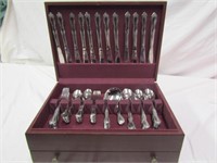 12 Pc Place Setting Stainless Flatware & Storage