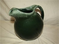 7" Green Ceramic Ball Pitcher Not Chipped, Flaw