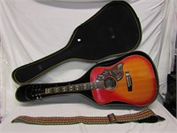 Hondo Model III80RS Acoustic Guitar w/ Case