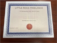 1 Year Membership to the Little Rock Freelance