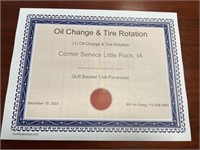Oil Change & Tire Rotation at Corner Service