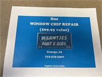 One Window Chip Repair-$69.95 Value
