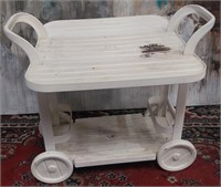 11 - WHITE ROLLING CART