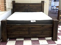 King sized bed w/ frame like new