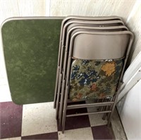 Card table/4 folding chairs
