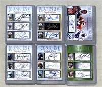 6 Dallas Cowboys Iconic Ink football cards