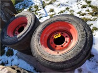 Set Bobcat foam filled 10x16.5 tires & rims