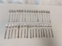 34 Forks - Sheffield England, Silver Plated
